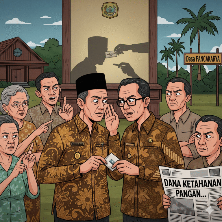 Warga Endus Dugaan Kongkalikong Kepala Desa Dengan Ketua Bumdes, Tutupi Penyalahgunaan Dana Ketahanan Pangan 