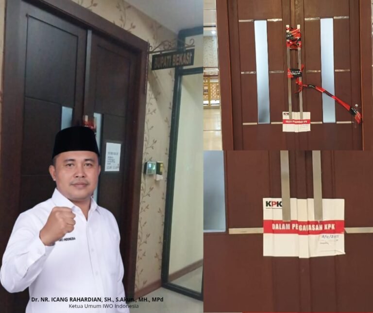 KPK Segel Ruang Kerja Bupati Bekasi, Ketum IWO Indonesia Beri Dukungan Penuh